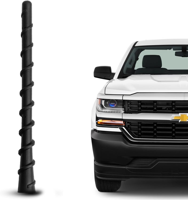 Jamscar Short Truck Antenna Fit for Chevy Silverado Accessories 1500 2500 & GMC Sierra 1500 2500HD Denali 1999-2025, Flexible Rubber Antenna Replacement for AM FM Reception - Image 1